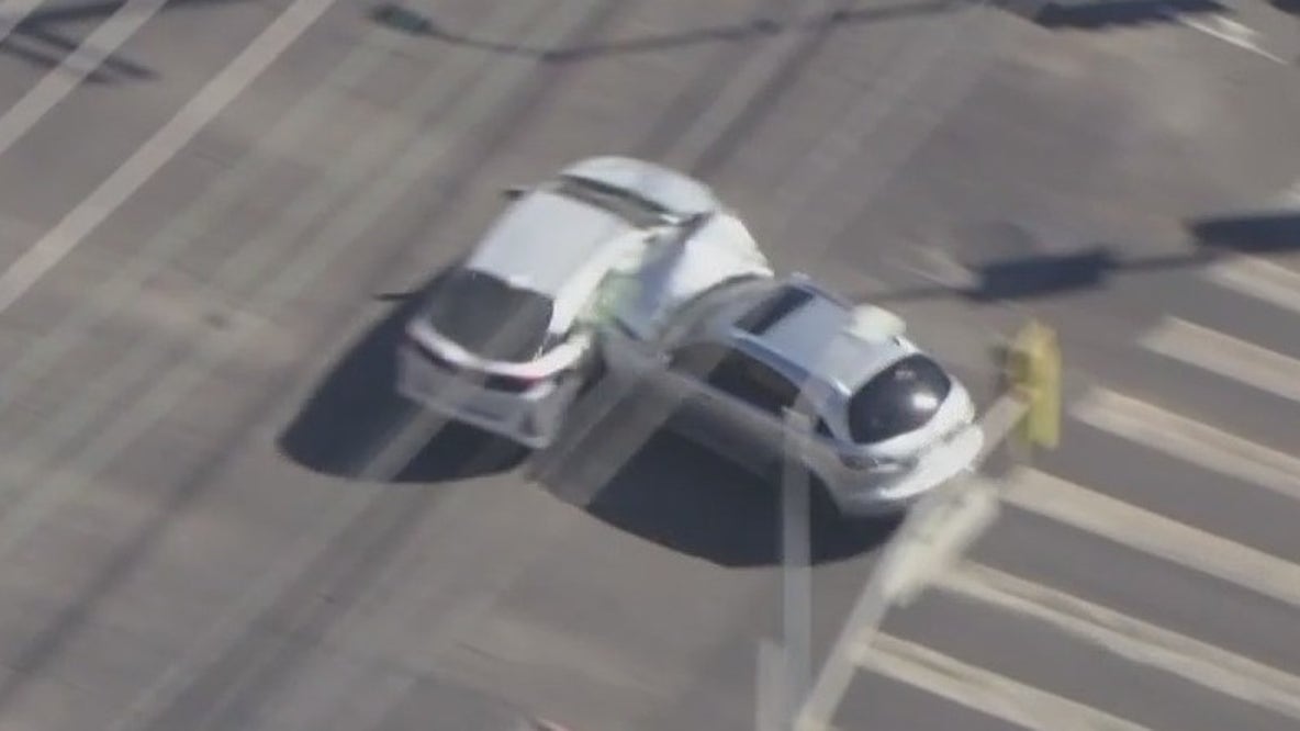 Pursuit suspect crashes into innocent driver